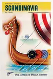 Jean Carlu, Pan Am Scandinavia by Clipper, 1954, poster