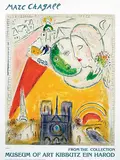 Marc Chagall (Paris View) from the collection Museum of Art Kibbutz Ein Harod by Marc Chagall, 1979, poster, sold Jul 2022
