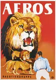 Kurt Koberstaedt, Aeros Raubtiergruppe VEB Zentral Zirkus Aeros, 1964, poster