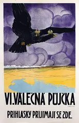 Hanuš Svoboda, VI. Valecna Pujcka (VI. Rolling Loan Applications Applications are accepted here), 1917, poster