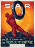 Henry Le Monnier, SAR Société Anonyme de Recaoutchoutage (rubber company), 1926, poster