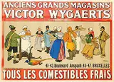 Henri Cassiers, Maison F. Wygaerts tous les comestibles frais Bruxelles, 1911, poster