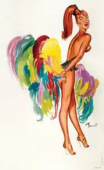 Pierre-Laurent Brenot, Withoout text (young lady in cabaret outfit), poster