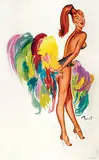 Pierre-Laurent Brenot, Withoout text (young lady in cabaret outfit), poster