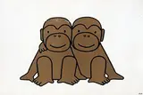 Hendrik Magdalenus (Dick) Bruna, Without text (2 baby monkeys)
