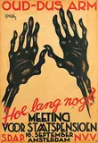 Meeting voor Staatspensioenen SDAP NVV by Walter K.A.H. von Wenz zu Niederlahnstein, 1934, poster, sold Jul 2022