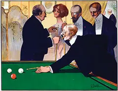 Jean Droit, Without text (billiard scene), poster