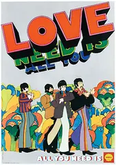 Heinz Edelmann, All you need is Love All you need is Shell, 1969, poster