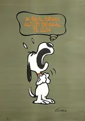 Charlie Schulz, Ik baal ervan altijd geniaal te zijn! (I hate being always a genius!), 1958, poster