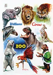 Fritz Linzer, Williams Circus ZOO, 1960, poster