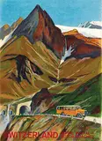 Hans B. Wieland, Switserland Alpine Postel Motor Coaches, 1939, poster