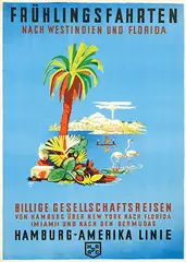Albert Fuss, HAPAG Frühlingsfahrten nach Westindien und Florida, poster