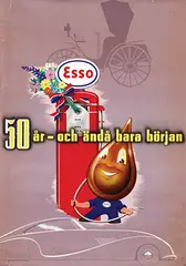 Gunnar Dahlin, Esso 50ar-och ända bara början (Esso 50 years and it just started), 1952, poster