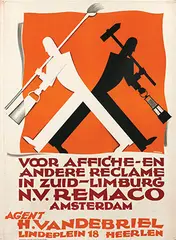 Maurits Aronson, N.V. Remaco Amsterdam voor affiche- en andere reclame in Zuid-Limburg Heerlen, poster
