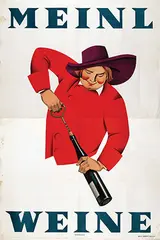 Otto Exinger, Meinl Weine, 1937, poster