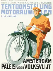 Arnold van Roessel, Tentoonstelling Motorrijwielen. Amsterdam Paleis voor de Volksvlijt, 1921, poster
