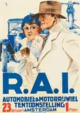 Willy van de Poll, RAI Automobiel & Motorrijwiel Tentoonstelling Amsterdam, 1930, poster
