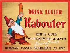 Hans G. Kresse, Drink Louter Kabouter. Genever Jansen Schiedam, poster