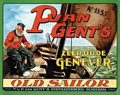 Hennig, P van Gent's zeer oude genever, poster