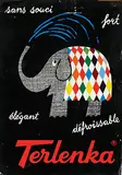 Herbert Leupin, Terlenka sans souci fort élégant défroissable, 1957, poster