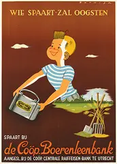 Hornixa, Spaart bij de Coöp. Boerenleenbank Utrecht, poster