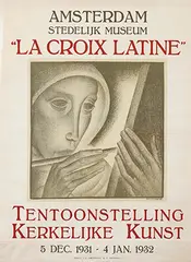 Anto Carte, Stedelijk Museum Amsterdam "La Croix Latine", 1931, poster