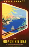 Starr, French Railways Visit France The French Riviera, 1952, poster