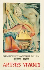 Edgar Scauflaire, Exposition Int. de l'Eau Liège, 1939, poster