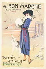 Georges Dola, Au Bon Marché Maison A. Boucicaut Paris Toilettes Hivèr, 1919, poster