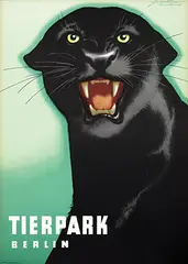 Horst Naumann, Tierpark Berlin (panther), 1963, poster
