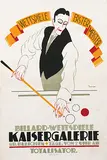 Ottomar C.J. Anton, Billard-Wettspiele Kaisergallerie Gr. Bleichen, poster
