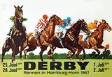 Atl. Ludwig Hohlwein, Derby Rennen in Hamburg-Horn, 1967, poster