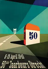 Otto Treumann, 50ste Jaarbeurs Utrecht, 1948, poster