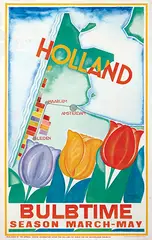 Holland Bulbtime by Machiel Wilmink, 1929, poster, sold Feb 2022