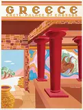 Helen Perakis-Theocharis, Greece Crete-Palace of Cnossos, 1954, poster