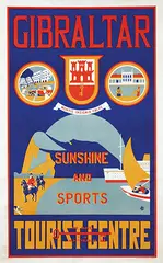 Gibraltar Sunshine and Sports by Monogram Cb, poster, sold Feb 2022