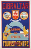 Monogram Cb, Gibraltar Sunshine and Sports, poster