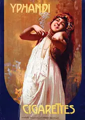 Mario Borgoni, Yphandi Cigarettes Bruxelles, poster