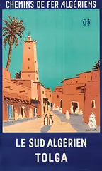 R. Péraut, Le Sud Algérien Tolga, poster