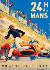 Michel Beligond, 24 H du Mans, 1959, poster