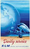 Joop van Heusden, KLM Daily Service (Constellation), 1947, poster