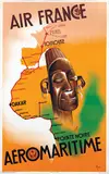 Gerard Alexandre, Air France Aéromaritime Paris-Pointe Noire, poster