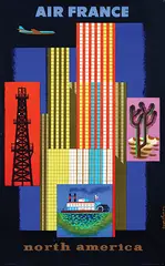 Jacques Nathan-Garamond, Air France north america, 1962, poster