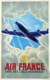 atelier Perceval, Air France Vers Des Ciels Nouveaux, 1945, poster