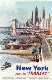 Albert V.E. Brenet, New York par la Transat, poster