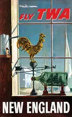 William W. Beecher, Fly TWA New England (Super Constellation), poster