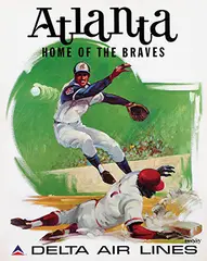Fred(ric) Sweney, Delta Air Lines Atlanta Home of the Braves, poster