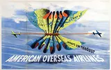 Jan Lewitt & George Him, American Overseas Airlines, poster