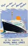 William H. Jarvis, Viaje por Mar con el Máximo conforten los vapores de Royal Mail Lines, 1956, poster