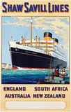 William McDowell, Shaw Savill Lines England South Africa Australia New Zealand, poster